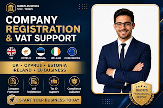 help register your UK, cyprus, estonia or eu company