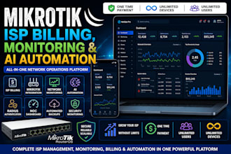 build mikrotik isp billing, monitoring, and ai automation, self hosted