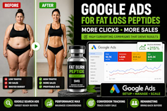 set up and manage profitable google ads for fat loss weight loss peptide brands