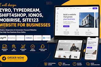 design zyro typedream shift4shop ionos mobirise site123 for businesses