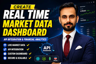 create real time market data dashboard with API integration