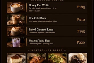 design modern restaurant cafe and food menu in canva