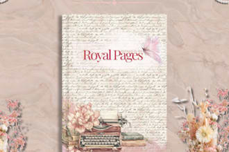 design  elegant vintage digital planners and journals