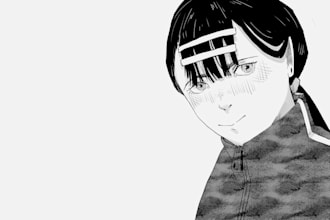 draw your oc or original character in anime style, print ready