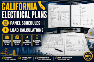 design california electrical plans panel schedules
