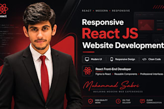 build a responsive react js frontend website