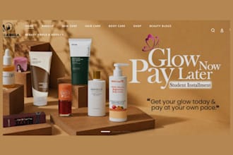 skincare shopify store beauty website skincare website cosmetic, lipstick store