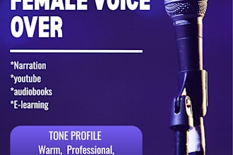 provide a clear and engaging female voice over
