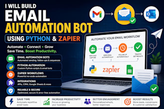 build a custom email automation bot using python and zapier