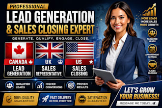 be your online US sales closer, canada lead generation, uk sales representative