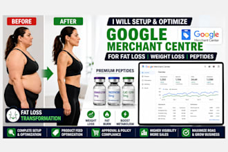 setup and optimize your google merchant center for fat loss weight loss peptides