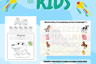 create custom educational worksheets for  kids