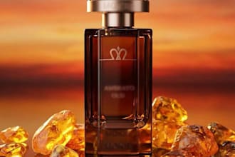 create luxury ai perfume advertisement
