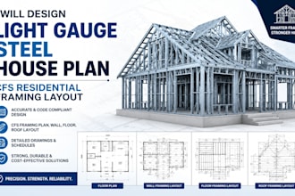 design light gauge steel house plan, cfs residential framing layout