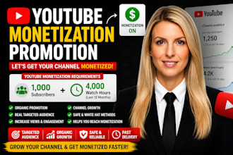 promote your youtube channel for monetization