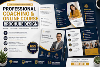 design a professional coaching and online course brochure