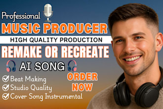 remake song, recreate ai song into quality instrumental beat and backing track