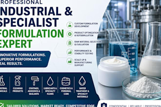 develop industrial and specialty chemical formulations
