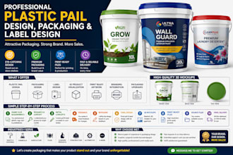 design plastic pail design packaging and label design