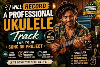 record a professional ukulele track for your song or project