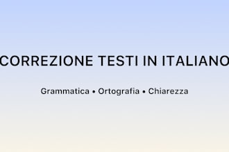 correzione e revisione testi in italiano