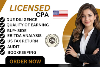 do accounting, us tax return, bookkeeping, finance and audit as senior auditor