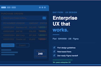 design sap fiori UI screens for your enterprise app