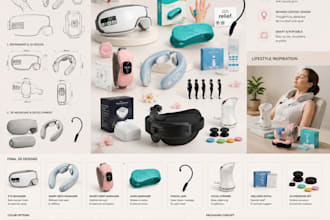 design product design for digital wellness accessories, workspace ergonomic