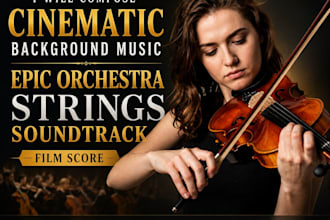compose cinematic background music epic orchestra strings soundtrack, film score