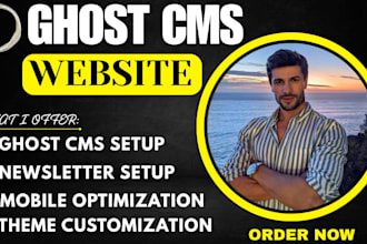 build ghost cms website, ghost blog, ghost membership, ghost newsletter design