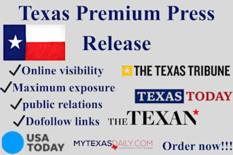 write and distribute texas press release to texas major news sites