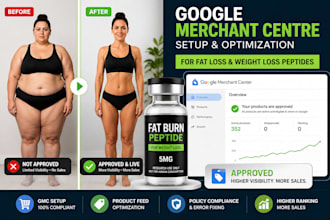 setup and optimize google merchant centre gmc for fat loss weight loss peptides