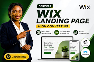 design a high converting website landing page using mailchimp and getresponse