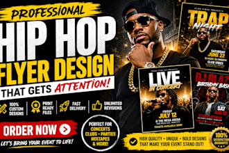 design stunning hip hop rap tap concert club event flyer design