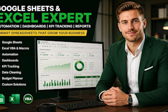 do automated google excel spreadsheet, excel vba, macros formulas, kpi tracking