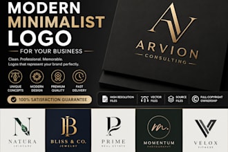 design modern minimalist logo for your business