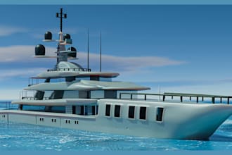 realistic 3d ship model 3d boat animation 3d yacht design tugboat naval vessel