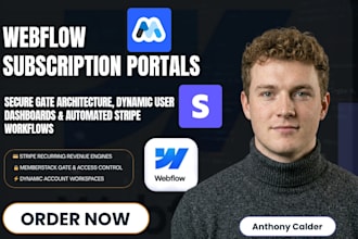 build webflow membership website with memberstack and stripe integration