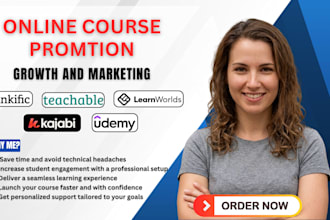 do udemy online course promotion skool kajabi teachable course marketing