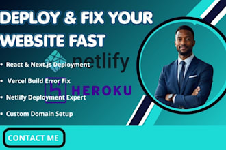 deploy html react nextjs website on netlify vercel heroku render hostinger vps