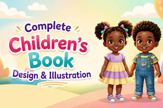 write and illustrate a custom children book for commercial use