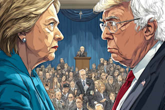 do a political cartoon art