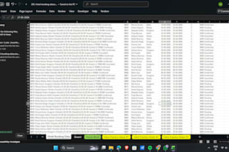 do data clean, format, merge, split excel data