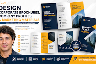 custom trifold bifold brochure design print ready marketing focused