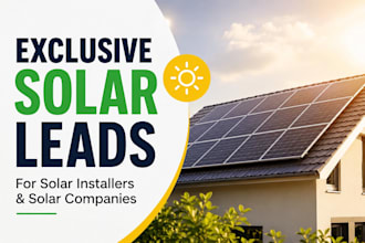 provide exclusive solar leads, for solar installers and solar companies