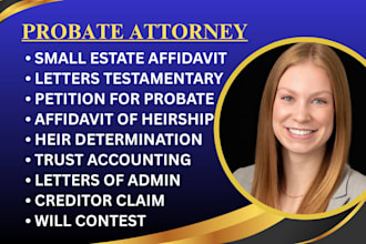 be your probate lawyer for estate administration,trust conflicts and heir claims
