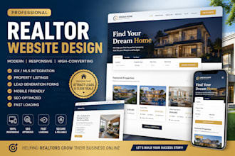 design a realtor website with idx mls integration real estate website