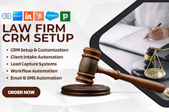 automate law firm CRM with zoho bitrix24 insightly hubspot salesforce pipedrive