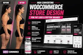 build high converting woocommerce store for fat loss and metabolic peptides