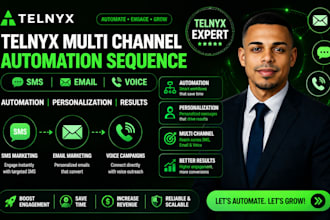 telnyx sms email voice multi channel automation sequence personalization